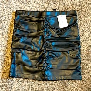 Forever 21 black faux leather mini skirt